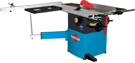 LEMAN - Sierra Escuadradora SST315 con Incisor, Hoja 315 mm, Motor 3000 W, Carro de Corte 2000 mm y Mesa Inclinable