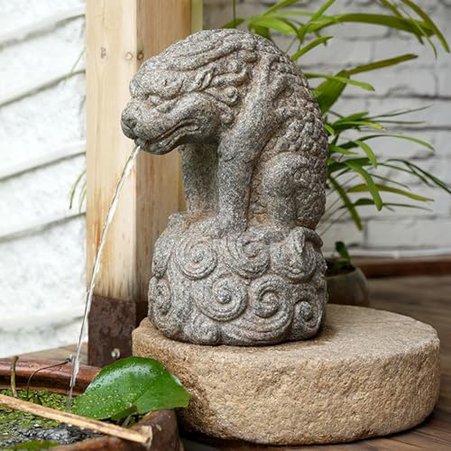 Escupedor de Fuente de jardín, Adornos para Fuentes de AGU, decoración de Estanque de jardín, Fuente de Agua para jardín, Estanque de jardín, Terraza, Balcón