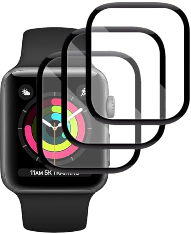 KARYLAX- 3 Pièces Protection d'écran en Verre Trempé, Dureté 9H 3D Couverture Complète pour Montre Apple Watch Series 3 (42mm)