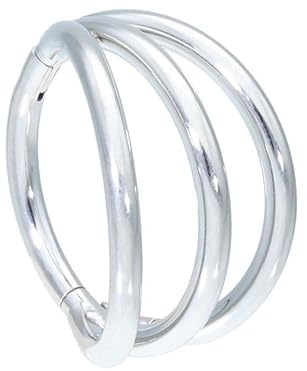 Wildcat Piercingringe - 3 Rings Clicker aus Chirurgenstahl 316L, Körperstelle: Ohr, Nase, Lippe, Bauchnabel