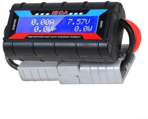150A LCD Wattmeter mit Hintergrundbeleuchtung - Präziser Power Analyzer für Solar PV & RC-Modelle, 0.1A Schrittweite, Spannung für strom Leistungsmesser(150A)