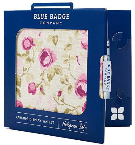 Blue Badge Co Rose Pink & Purple Hologram-Safe Wallet, Disabled Parking Permit Cover Holder Fits New Badge Includes Timer Clock, Disabled Badge Holder for Car