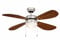 AireRyder - Ventilatore da soffitto Classic con illuminazione, alloggiamento in nickel, pala color Noce, 105 cm