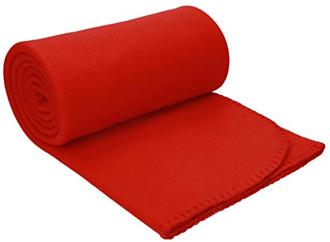 Betz Luxus Fleecedecke Kuscheldecke Wohndecke Farbe rot Größe 130x170 cm Qualität: 180 g/m² …