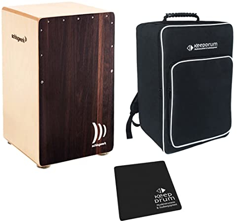 Schlagwerk CP-408 Cajon 2inOne Dark Oak + keepdrum Gig Bag + Sitzpad