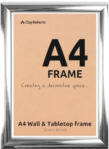 A4 Photo Frame, Silver, Picture Frame, Certificate, Art Print Poster, 21cm x 29.7cm, Silver Frames, A4 Photo Collage Gallery Display