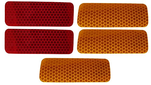 Warnaufkleber, 5 Stück (100 x 38 mm) reflektierende Aufkleber RA2/C - für Auto, Motorrad, Anhänger usw.