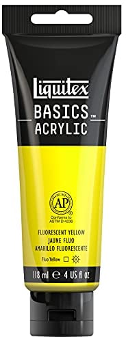Liquitex Basic Acrylic - Tubo de Pintura Acrílica, 118 ML, Amarillo (Amarillo Fluorescente)
