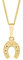 Amor Kette mit Anhänger Unisex Mädchen Jungen Halsschmuck, 35+3 cm, Gold, Hufeisen, Kommt in Schmuck Geschenk Box, 2013945