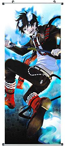 CoolChange Großes Blue Exorcist Rollbild/Kakemono aus Stoff, 100x40cm, Motiv: Rin Okumura