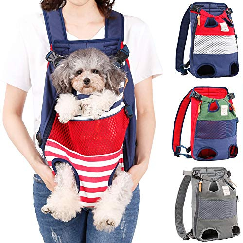 Pet Carrier Backpack - Hands-Free Dog & Cat Carrier for Small & Medium Dogs - Airline Approved & Hiking/Bike/Motorcycle Compatible
