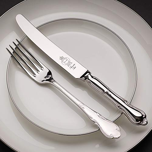 Versailles - Posate, 44 pezzi, 20 micron, placcate in argento, prodotto a Sheffield da Legacy Silverware