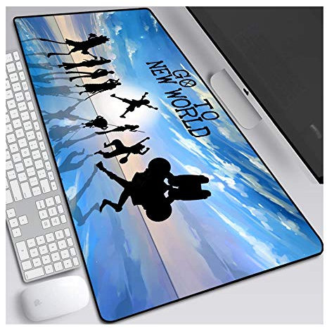 ITBT One Piece Tappetino Mouse Gaming, Grande Anime Mouse Pad XXL 800x300mm Confortevole, Lavabile, 3mm Antiscivolo Tappetino Scrivania Supporto per Ufficio Computer, Adatto per Computer e PC, A