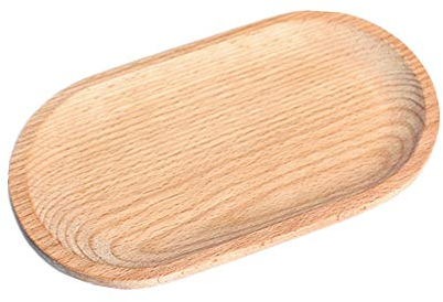 Bandeja de madera pura de madera natural plato de cena para desayuno y servir