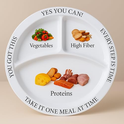 Universal Body Labs Lot de 2 assiettes nutritionnelles pour perte de poids