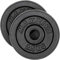 MAXXIVA Hantelscheiben 2er Set Gewichtsplatte je 2,5 kg 100% Gusseisen schwarz 5 kg Fitness Krafttraining Bodybuilding Workout Gewichtheben Reha