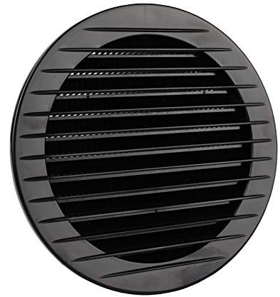 MKK Griglia di ventilazione per esterni, protezione dagli insetti, colore bianco, grigio, marrone, antracite, rosso mattone, 60, 70, 80, 90, 100, 120, 125, 150 mm, nero, Ø 120 mm