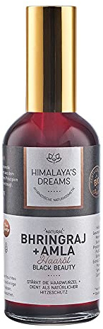 Himalaya´s Dreams Haar öl, Bartöl [BEI VORZEITIGEM ERGRAUEN], 100ml, inkl. praktischer Dosierpipette - vegane Naturkosmetik mit Amlaöl, Bio-Sesamöl, Neemöl, Mandelöl