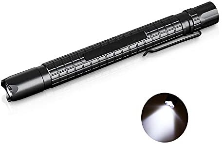 Mini lampe de poche à LED 300 lumen ultra lumineuse avec clip pour éclairage(1pc)