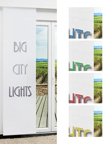 LYSEL Schiebegardine Big City Lights in Schwarz-Weiß, in der Größe (BxH) 60cm x 245cm