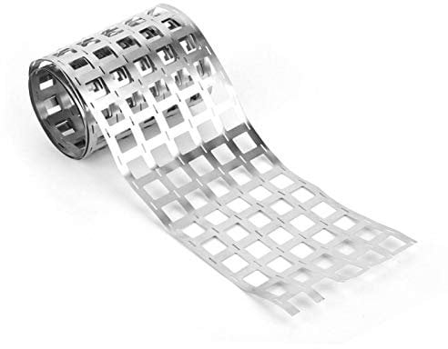VIFERR Nickel Battery Strips 1M 0.15 mm Thick Nickel Plated Steel Strip 18650 Lithium Battery Pack Nickel Strip Sheet for Soldering Tab Battery Pack Spot Welding (6P 0.15 * 107.5mm)