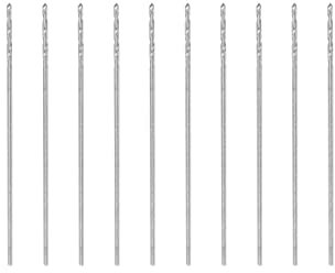 sourcing map Lot de 10 micro forets HSS W6542 0,4 mm - Longueur 20 mm - Pour acier doux, cuivre, aluminium