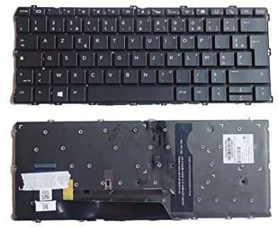 Clavier HP français de rechange pour ordinateur portable HP EliteBook X360 1030 G2 avec rétroéclairage, USB, Noir, 13,3 pouces, AZERTY, Ambidextre