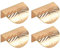 4PCS Door Pull Handle, 60mm*44mm Leaf-Shaped Kitchen Cupboard Drawer Cabinet Handles Knobs Hardware, Decorative Furniture Knobs