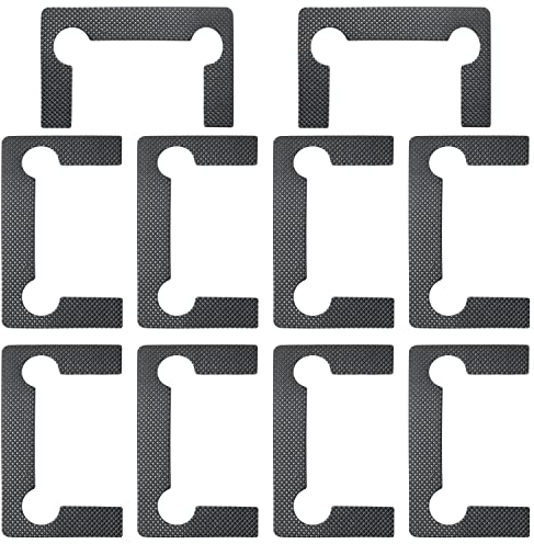 ITROLLE 10 Stück Glastürscharnier, Ersatz-Glasscharnier, Dichtung, Gitter, Gummi-Pad, Glasscharnier, Ersatzteile, Glastür, Schrank, Vitrinen, Schrankklemme, Glas, Duschtüren, Ersatzteil, Schwarz