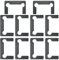 ITROLLE 10 Stück Glastürscharnier, Ersatz-Glasscharnier, Dichtung, Gitter, Gummi-Pad, Glasscharnier, Ersatzteile, Glastür, Schrank, Vitrinen, Schrankklemme, Glas, Duschtüren, Ersatzteil, Schwarz