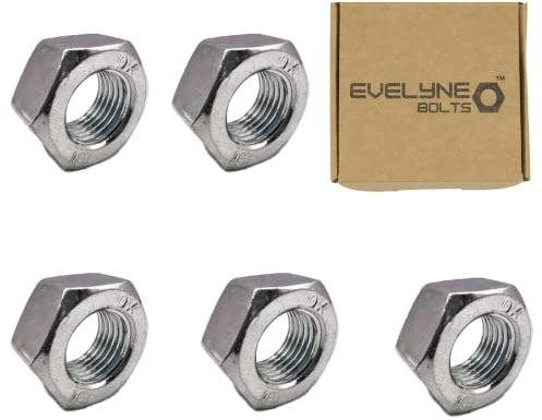 M12 x 1.50 FINE THREAD Steel Hex Nuts - Pack of 5