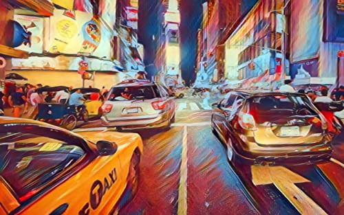 Puzzle 1000 Teile New Yorker Stau In Der Nacht 75 * 50Cm