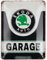 Nostalgic-Art Retro Blechschild, 15 x 20 cm, Skoda – Garage – Geschenk-Idee für Skoda-Zubehör Fans, Original Lizenzprodukt (OLP), aus Metall, Vintage Design, Blechschilder Sprüche