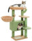 PETEPELA Arbre à Chat Cactus, Petit Arbre a Chat avec Grand Hamac, Griffoir pour Chat, Condo Douillet et Perchoir Détachable Confortable, 88 cm, Vert