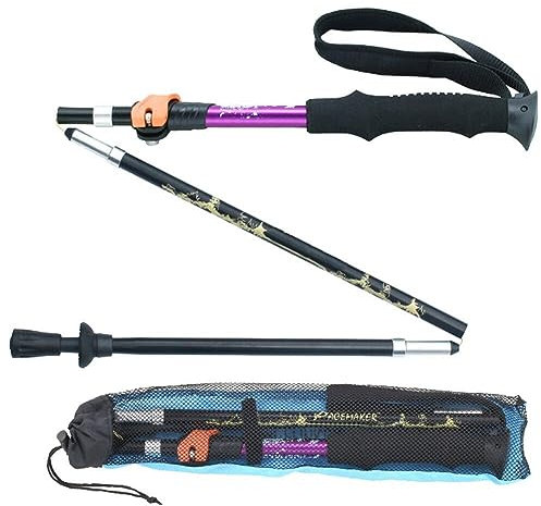 Hrippy Bâtons De Randonnée, Bâtons De Randonnée Légers Pliables, Bâtons De Marche Portables pour Le Trekking, Marche Randonnée