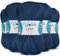 Wollidu Lina Wolle zum Stricken und Häkeln 500g 80% Polyacryl 20% Schafwolle Mulesing-frei Oeko-Tex 5x 100g/90m Häkelwolle/Strickwolle - Marineblau