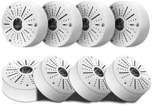 【Compatible Almost All Cameras Type】WEILAILIFE Universal Security Camera Junction Box, Hide Cable, Aluminum Made, Camera Junction Box Mount Bracket for CCTV Camera(White) (WE-WNCXH08)