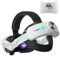 AZURAOKEY Correa de cabeza de batería de luz RGB compatible con Meta Quest 3, batería de 8000 mAh, mejora la comodidad y el soporte de realidad virtual