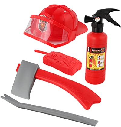 BESTonZON 5St Feuerwehrspielzeug für Kinder Spielzeuge Feuerwehrmann Spielzeug für Kinder Tasche Feuerlöscher rot