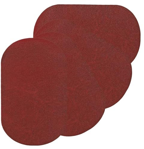 PATIKIL Parches Termoadhesivos, 4uds 7x4 Pulgadas Codo Rodilla Terciopelo Parches Reparación Parches Kit para Ropa Pantalones Camisas Chaquetas Reparación, Granate Rojo