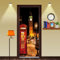 Türtapete Selbstklebend 3D Rote Telefonzelle 95 X 210 Cm Türtapete Selbstklebend Türposter Fototapete Türfolie Poster Tapete 3D Türaufkleber Diy Türbild - Kinderzimmer Wohnzimmer Küche Schla