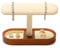 Papten Uhrenständer Holz, Armbandständer Uhrenhalter Schmuck Ständer mit Ringe Ohrringe Organizer Schmuck Display für Damen Herren (Beige)