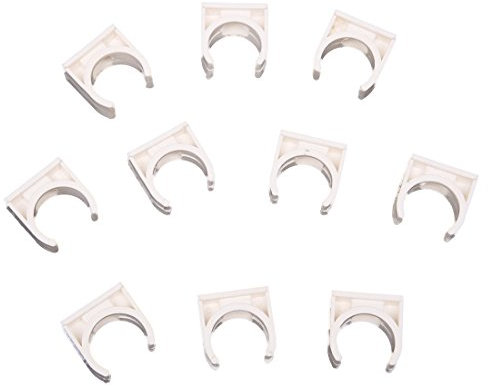 Adririv 10 pièces Diamètre 20mm Diamètre tuyau d'alimentation en PVC PVC Tube Pinces Clips Raccords