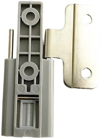 Charnière en plastique for porte de garde-robe pliante en accordéon, système de garde-robe à deux volets, charnière sur chenilles, 4 pièces(A)