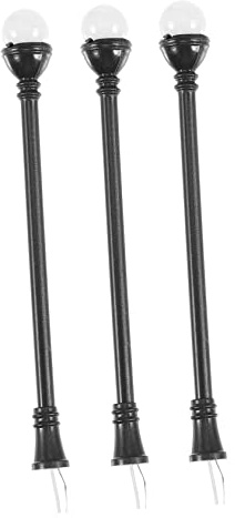 VILLFUL 3 Pcs European Style Sand Table Model Lamps Landscape Street Light for Mini Garden Decoration Battery Operated Park Lamp Suitable for Dioramas and Outdoor Displays