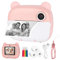 Kids Digital Camera with Instant Print, No Ink Print Paper & 32GB Memory Card, Selfie Video Camera with Colour Pens for DIY, Gift for Girls & Boys 3-14 Years (Red Purple)