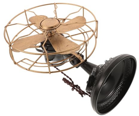 Kichvoe Ventilatore Da Tavolo Retro Con Finitura Antica Decorazione Da Scrivania Stile Vintage Per Interni Classici e Moderni