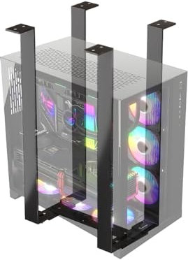 PC Wall Mounts - Adjustable Under Desk PC Mount | Open Frame Case Steel Computer Tower Rack | Computer Tower Case Steel Open Frame Bracket | PC Organization Carrier For Study Room Workplace