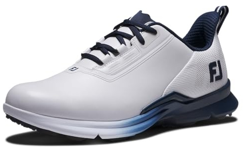 FootJoy Men's FJ Fuel Previous Season Style Golf Shoe, White/White/Navy, 11