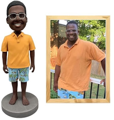 Basierend auf Ihrem Foto, individuelle Wackelköpfe, vollständig personalisierte Statue, einzigartige, handgefertigte Wackelkopf-Figur, individuelles Geschenk für Weihnachten, Geburtstag